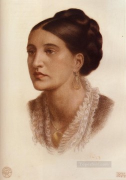  Georg Pintura Art%C3%ADstica - Retrato de la señora Georgina Fernández Hermandad Prerrafaelita Dante Gabriel Rossetti